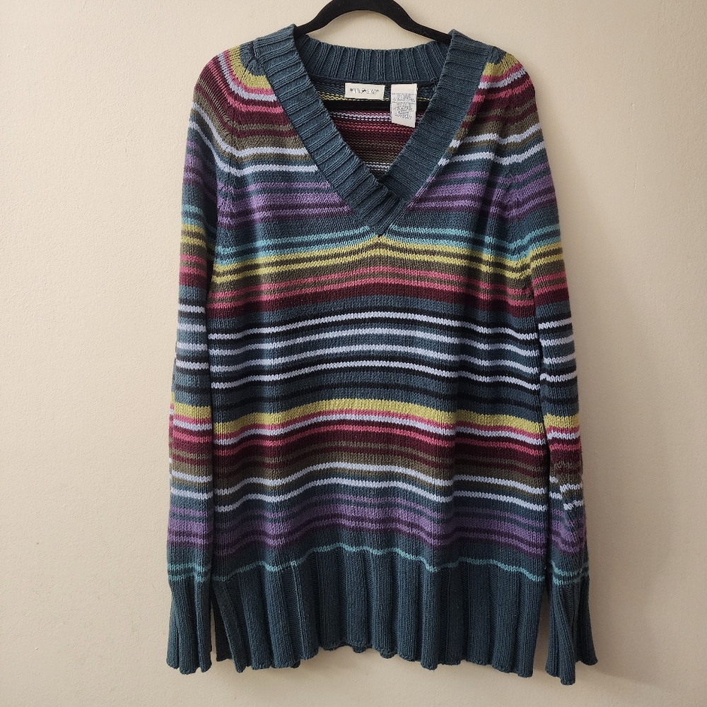 Striped V-Neck Sweater